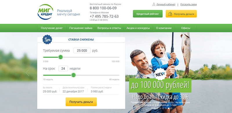 МФО Миг Кредит в Звенигороде: адреса, отзывы, проценты, сроки